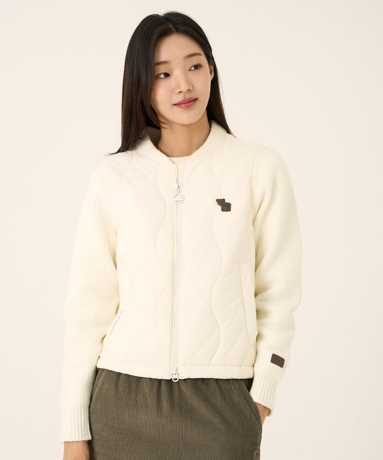 W 니프리 경량패딩_Ivory