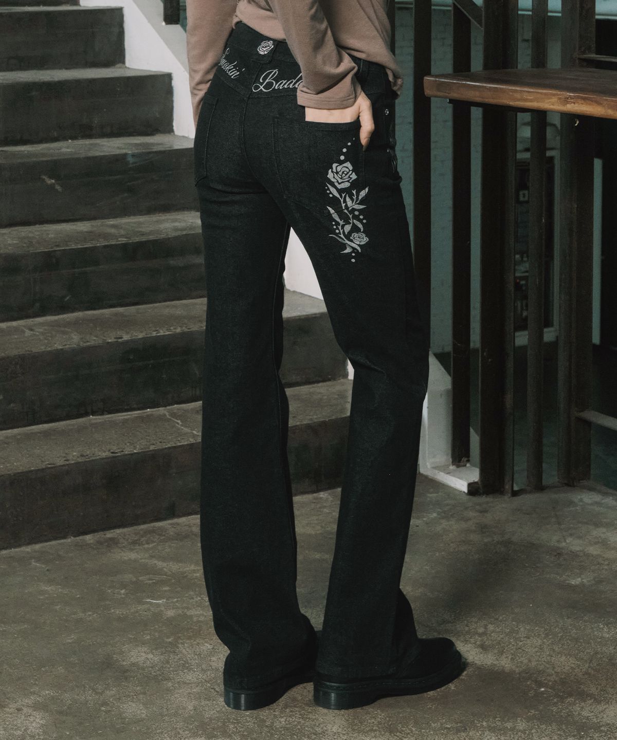 엔와이엑스엑스(NYXX) SMOKIN BADDIE DENIM PANTS BLACK