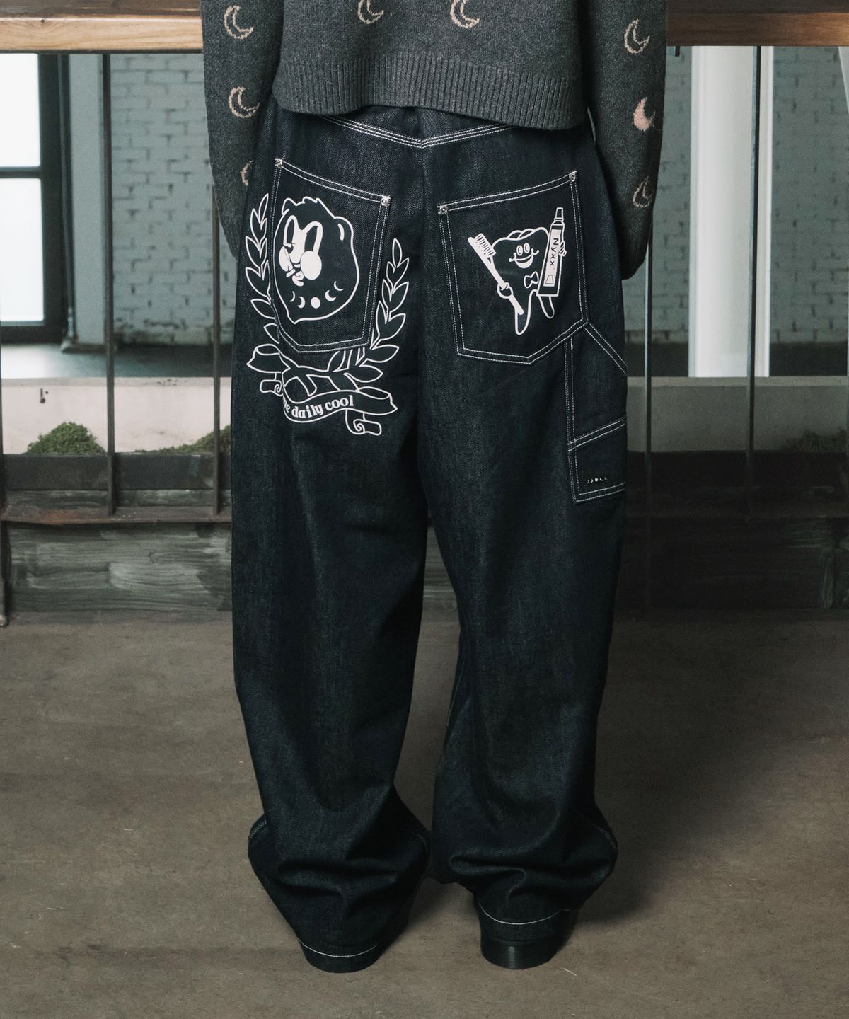 엔와이엑스엑스(NYXX) TEETH DENIM PANTS DEEP INDIGO