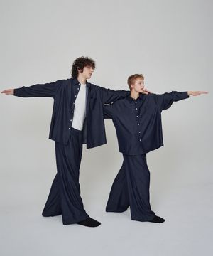 (uni)링클프리 낫데님 파자마 팬츠 다크네이비