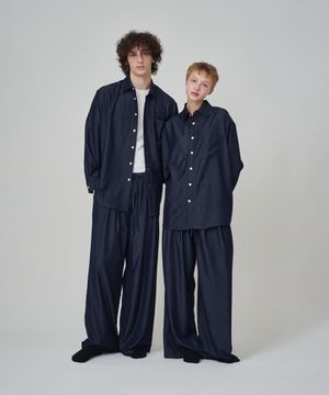 (uni)링클프리 낫데님 파자마 셔츠 다크네이비