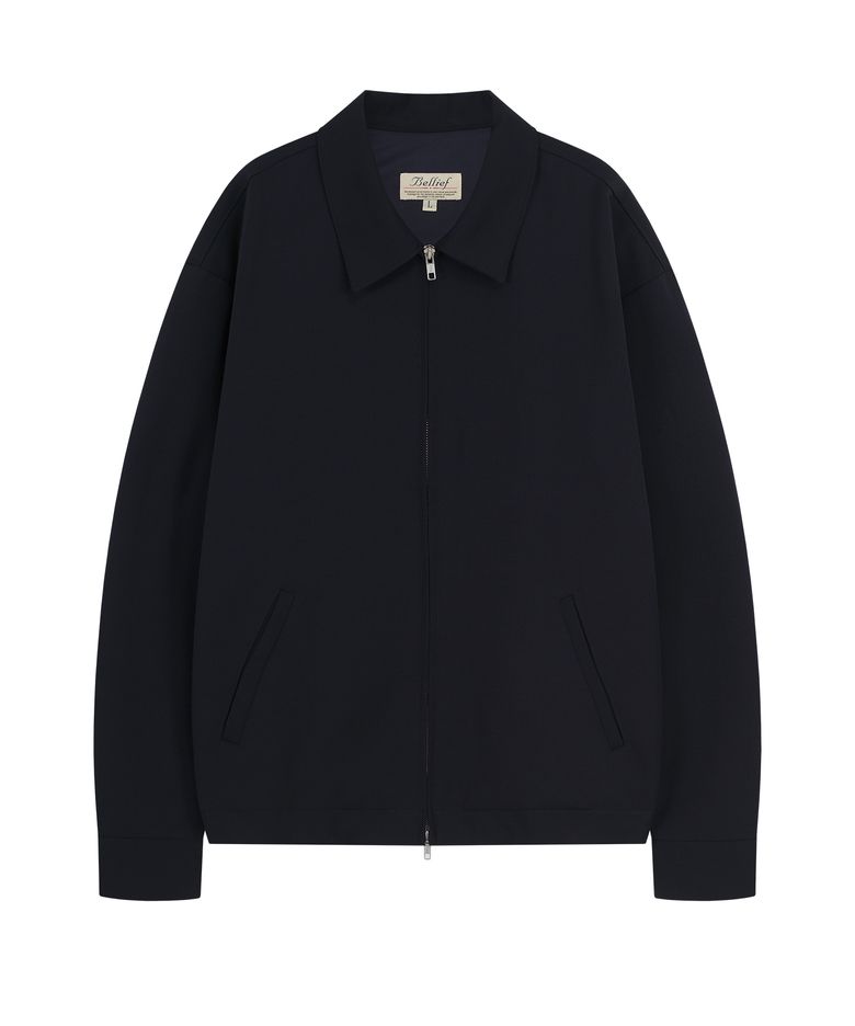 Wool Gabardine Club Jacket (Dark Navy)