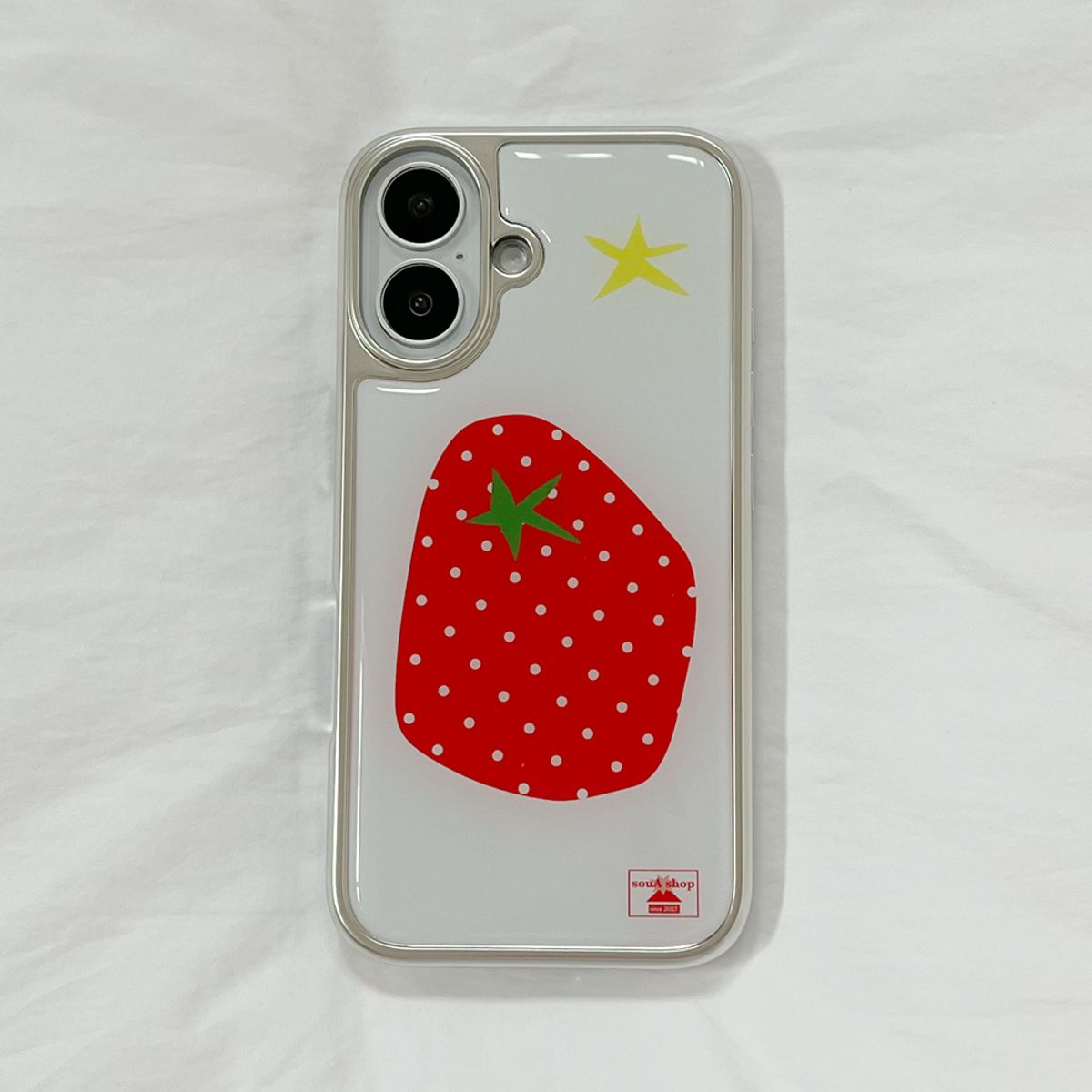 소우에이(SOUA) tomato case (white) 실버 에폭시케이스 [글로시/맥세이프]