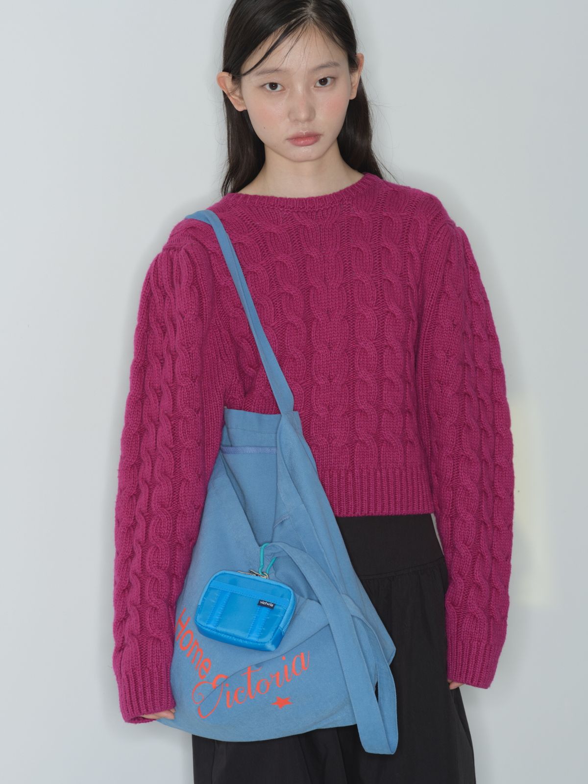 홈바디띵즈(HOMEBODY THINGS) [HBTxVICTORIA] Home of Victoria Eco Bag (SKY BLUE)