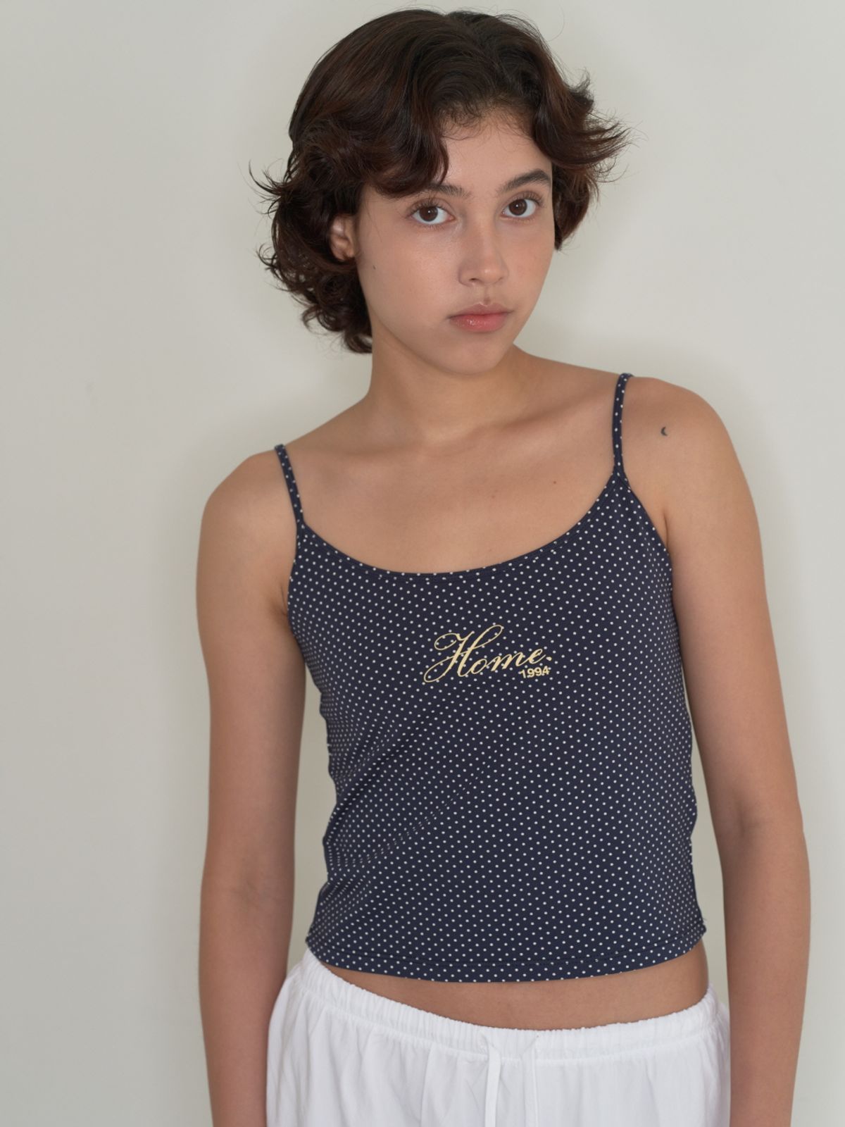 홈바디띵즈(HOMEBODY THINGS) HBT Classic Dot Tank Top (NAVY)
