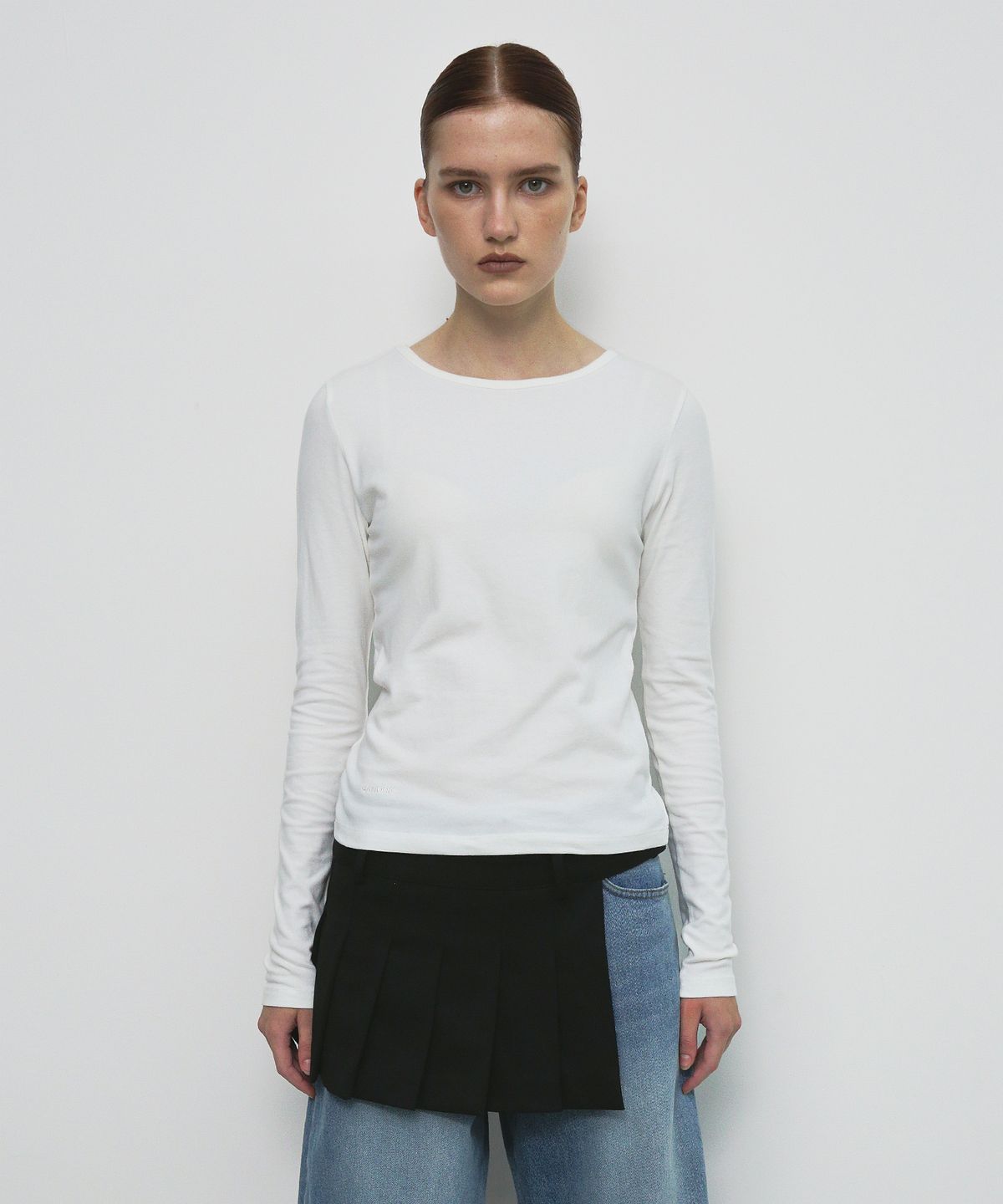 샌드릭(SANDRIC) BASIC ROUND T-SHIRT_WHITE