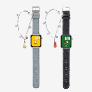 미피 X 콜라보 애플워치 스트랩 SE2 호환 밴드  - 미피 진스