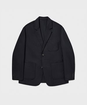 [DESK] NATURAL CHINO JACKET [WASHED BLACK]
