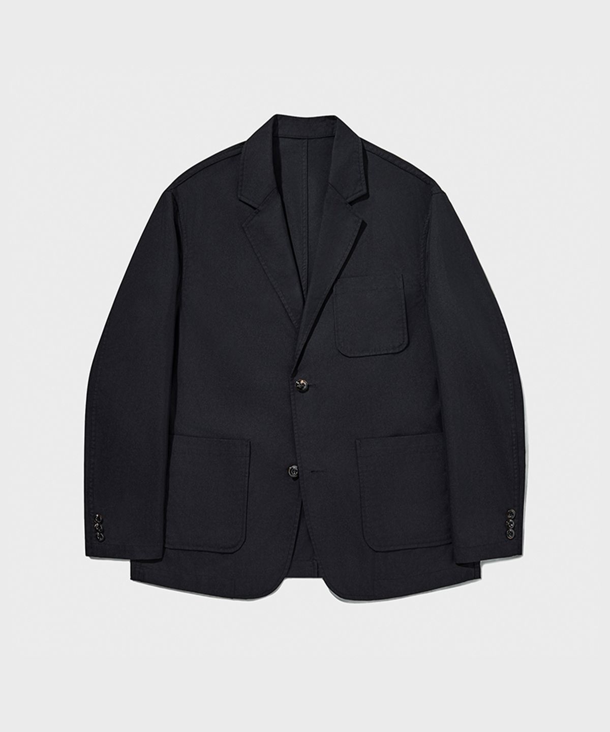 유니온블루(UNION BLUE) [DESK] NATURAL CHINO JACKET [WASHED BLACK]