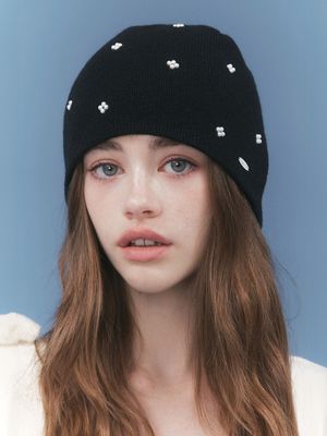 snowy pearl beanie_3 colors