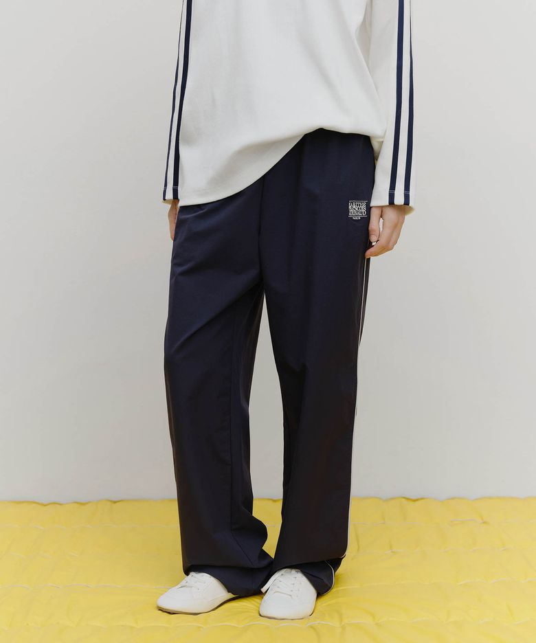 MARITHE SPORT NYLON TRACK PANTS navy