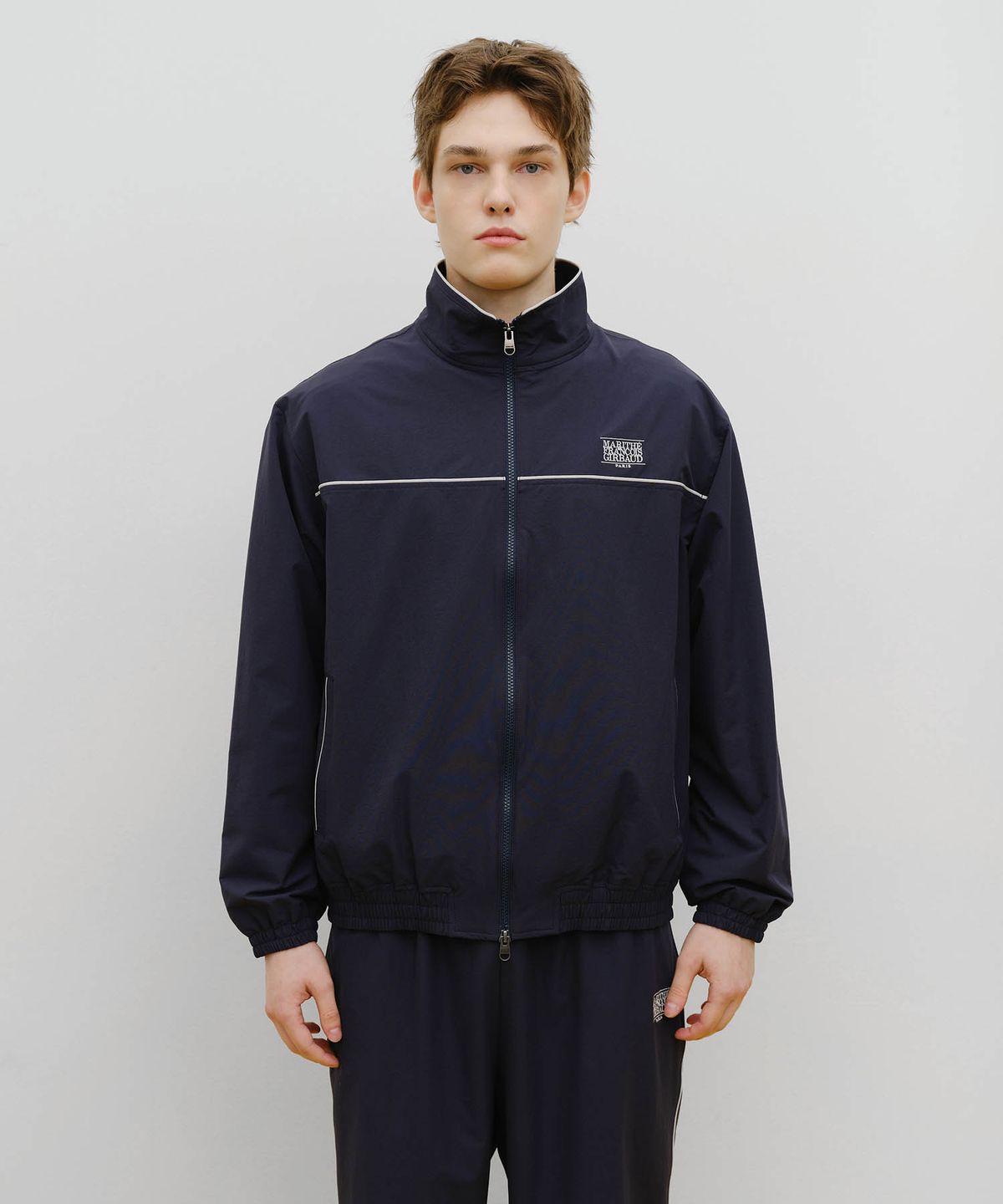 마리떼 스포츠(MARITHÉ SPORT) MARITHE SPORT NYLON TRACK ZIP-UP JACKET navy