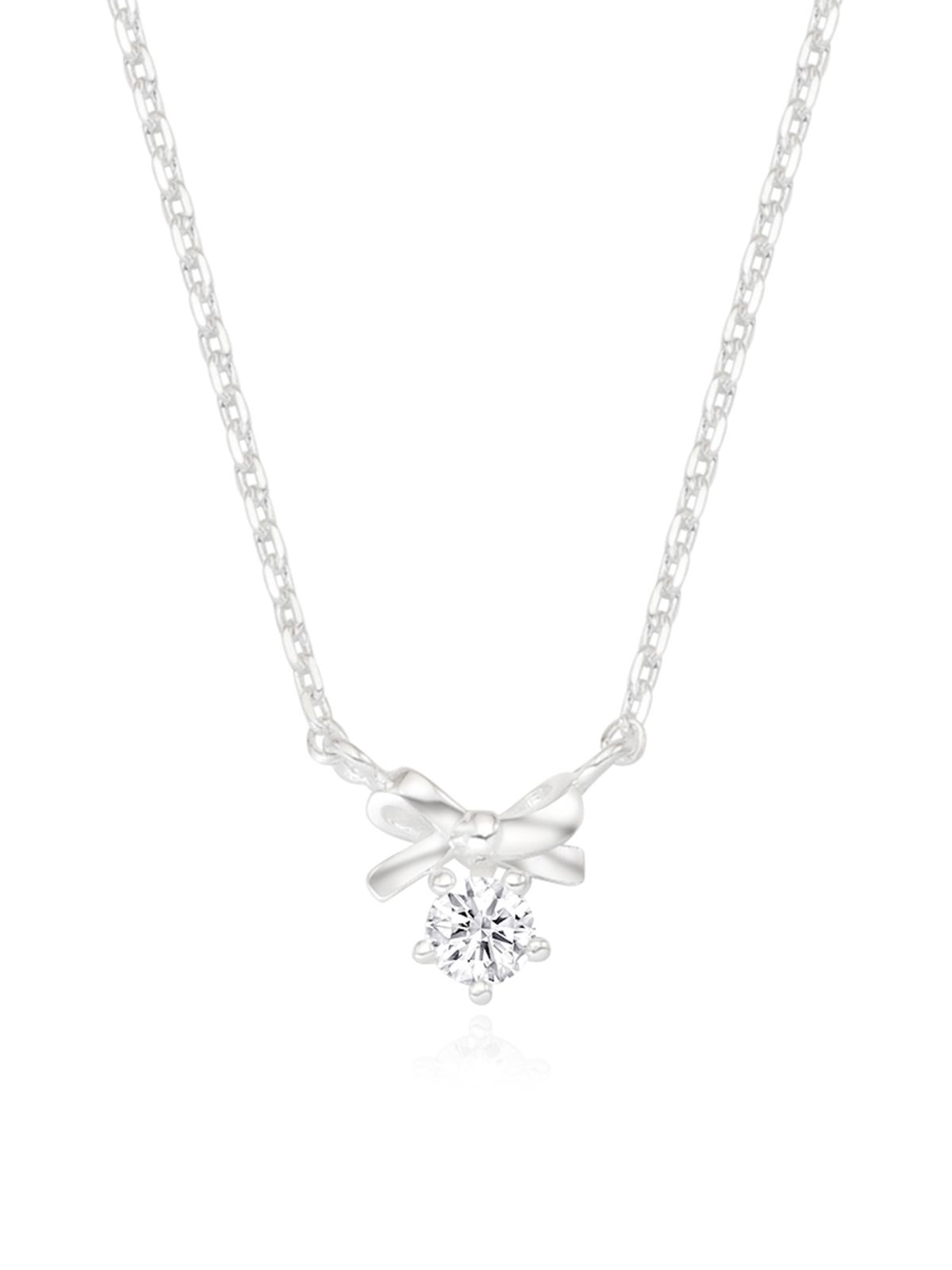 앵브록스(ENGBROX) blush ribbon cubic necklace