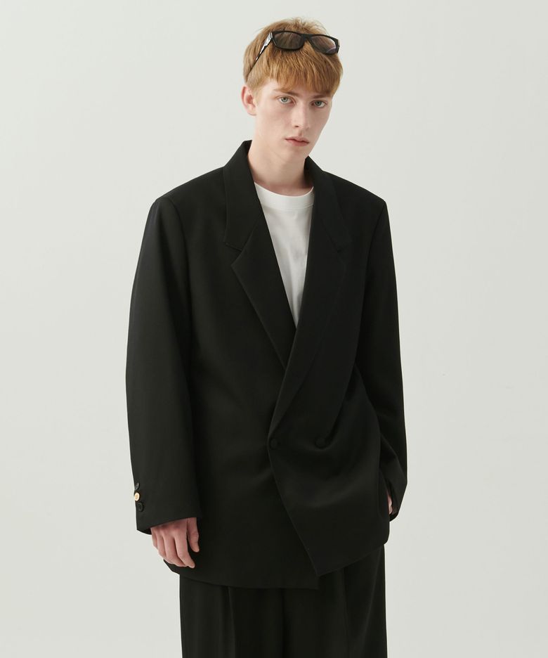 [COLLECTION LINE] 소프트 개버딘 이지 테일러드 울 자켓 블랙