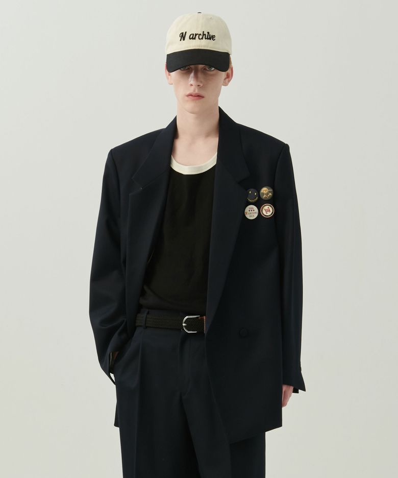 [COLLECTION LINE] 소프트 개버딘 이지 테일러드 울 자켓 네이비
