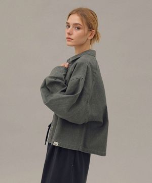 피코 피그먼트 워싱 자켓_charcoal