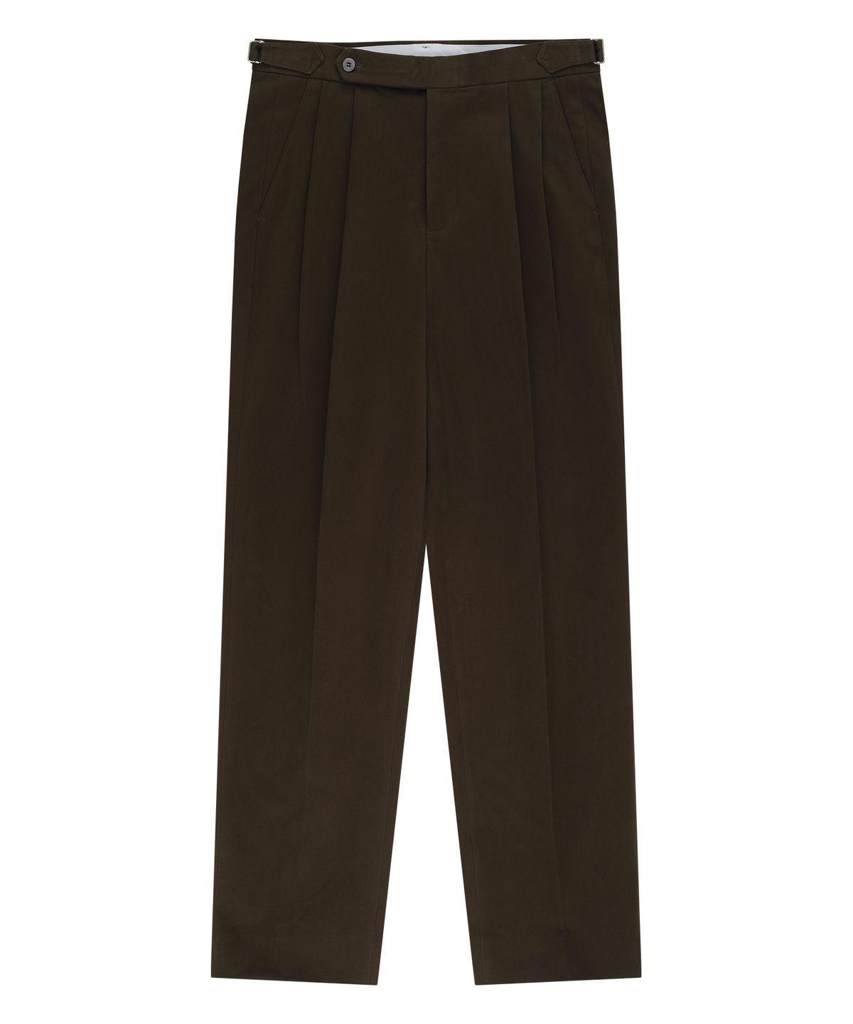 벨리프(BELLIEF) Essential Gaberdine Heavy Double-Pleated relaxed Chino (Brown)