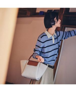 Less Bag_1 미디엄 캔버스 토트백 - 아이보리