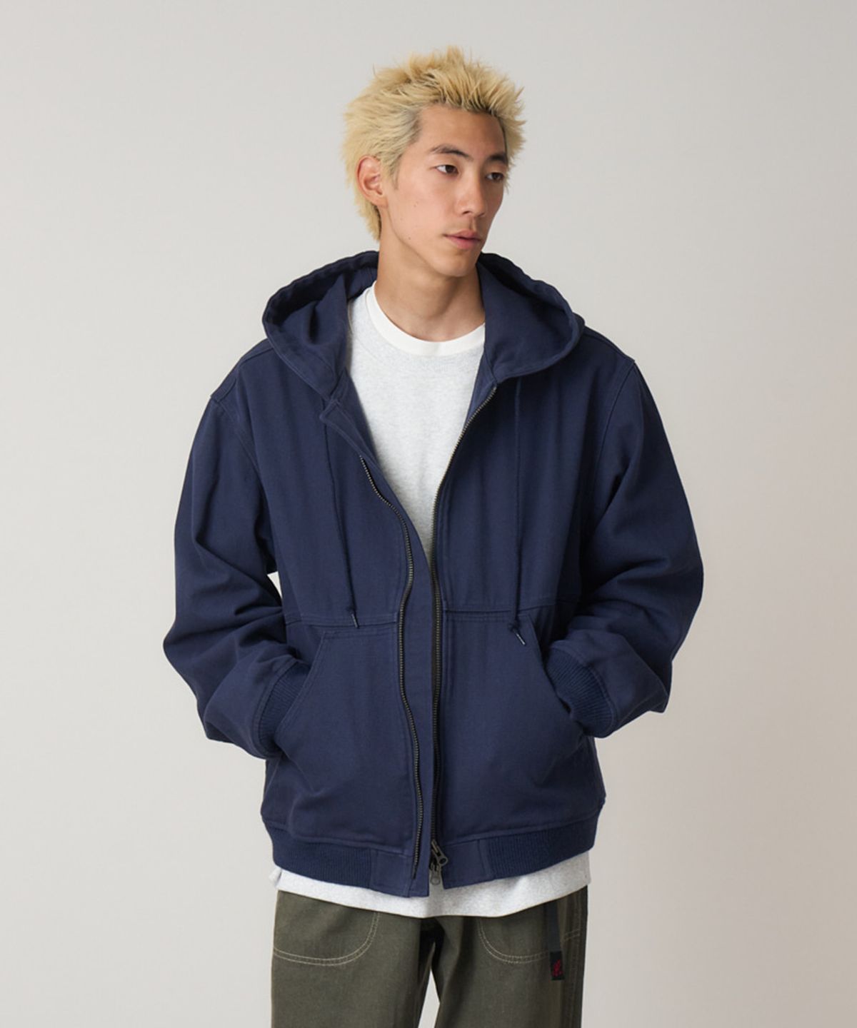 그라미치(GRAMICCI) 엘캡 캔버스 후드 자켓 Navy