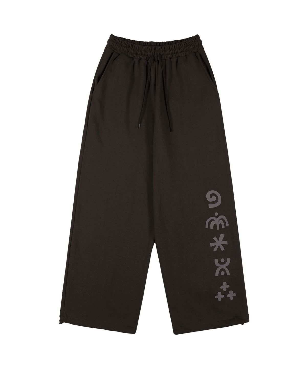 카이파이(KAIFAI) 글리프 스웨트 팬츠 (브라운) K25ZC179
