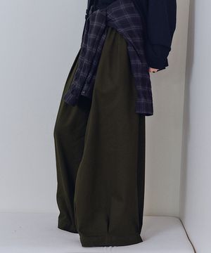 유니섹스 턱 벌룬팬츠 카키