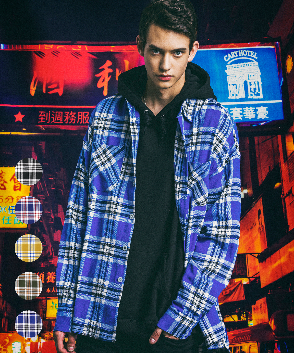 언더에어(UNDERAIR) [오버사이즈] HOLY HELEN CHECK SHIRTS (5 COLOR)