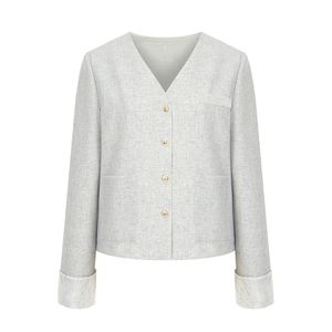 레이스소매배색브이넥자켓_V5C-CJK008