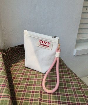 나만의 커스텀 손목 스트랩파우치_캔버스코튼 아이보리