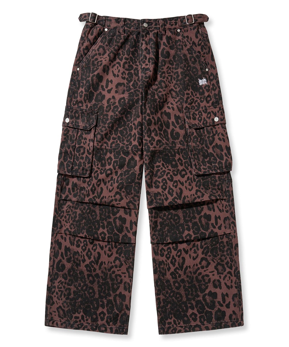 브라운브레스(BROWNBREATH) LEOPARD PATTERN CARGO PANTS - BURGUNDY