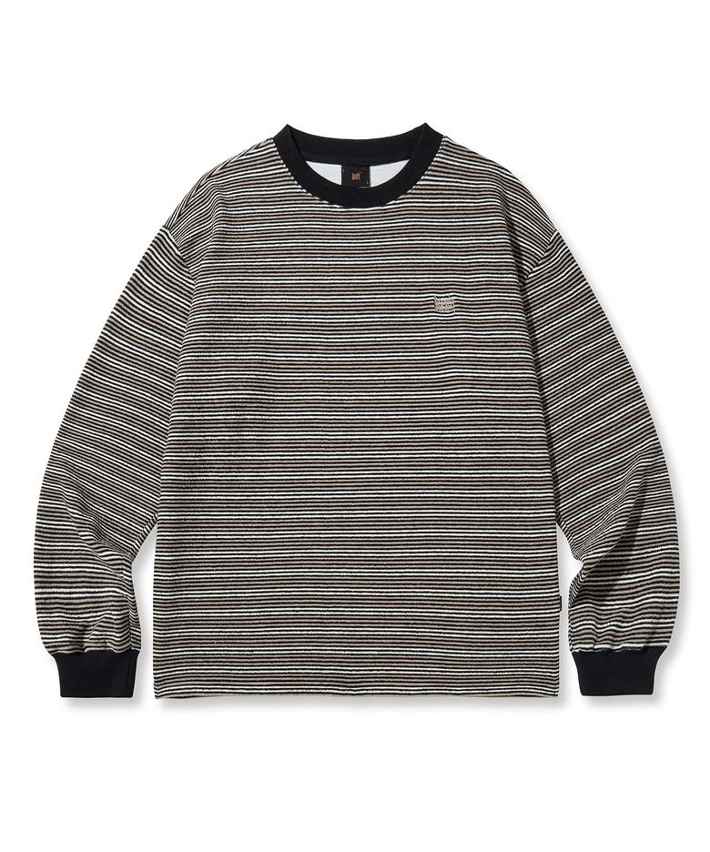 TAG TOWEL STRIPE LONGSLEEVE - BLACK