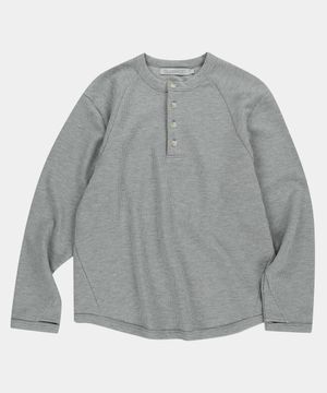 커브드 와플 헨리넥 [라이트그레이]