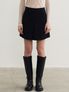 inverted pleat mini skirt (black)