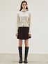 inverted pleat mini skirt (brown)