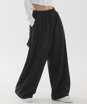 카펜터 와이드 스웨트 팬츠 (블랙)