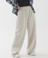 릴렉스드 와이드 롱 스웨트 팬츠 (연베이지)