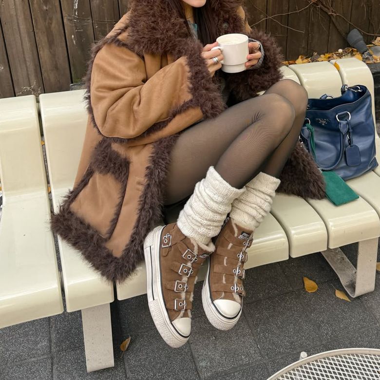 RAINBOW FUR 레인보우 퍼 하이탑 스니커즈 AG4D01102