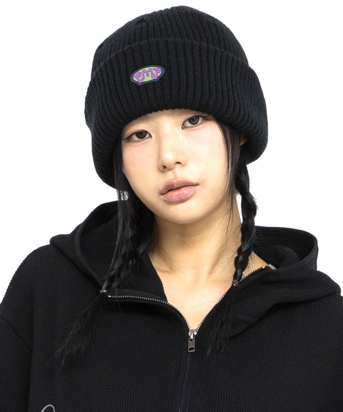 글랙(GLACK) GZC002 PMP 로고 빅 비니 (BLACK)