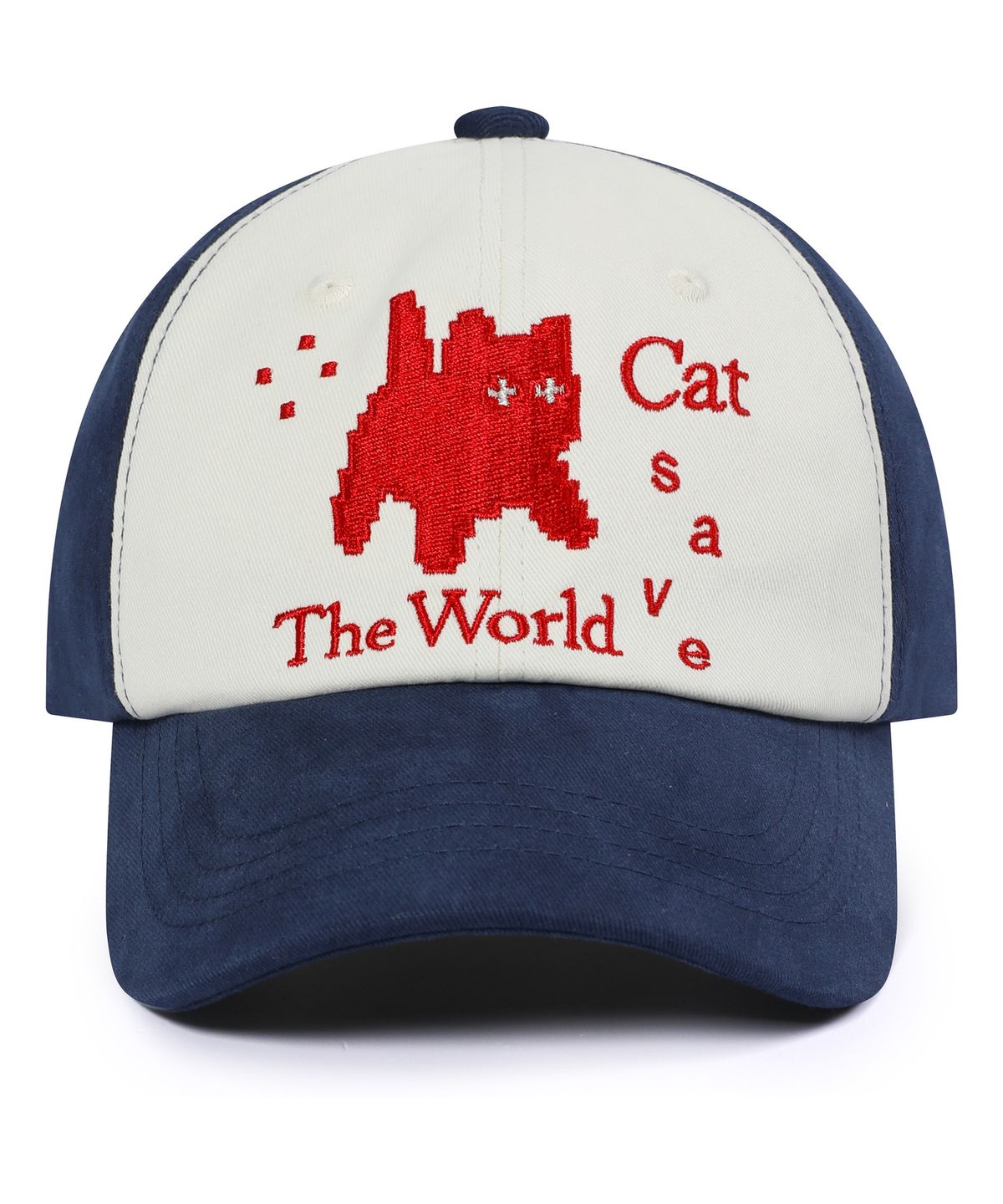 캣세이브더월드(CATSAVETHEWORLD) 픽셀 아트 볼캡 (블루)