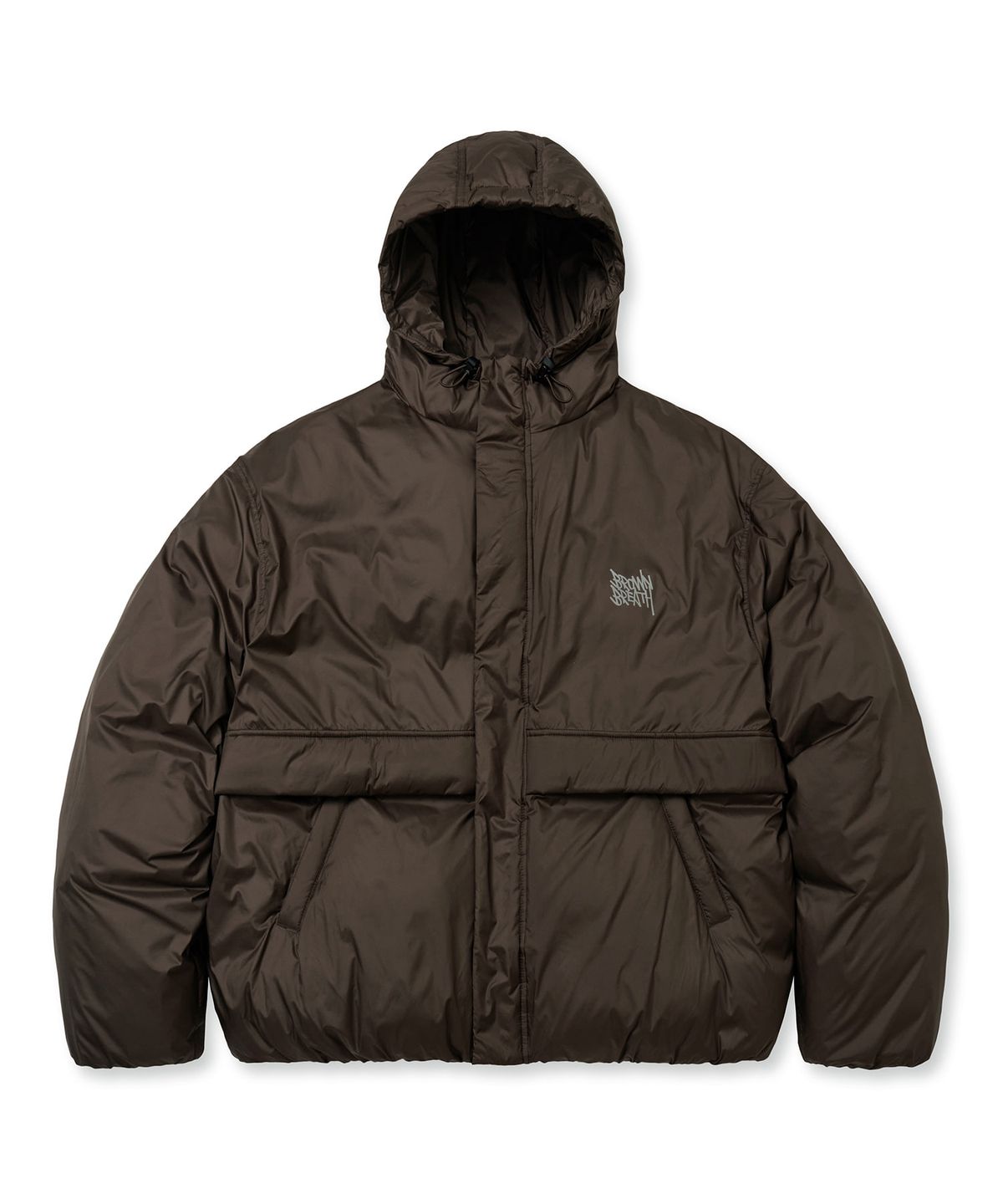 브라운브레스(BROWNBREATH) TAG LIGHT PADDING HOOD JACKET - BROWN