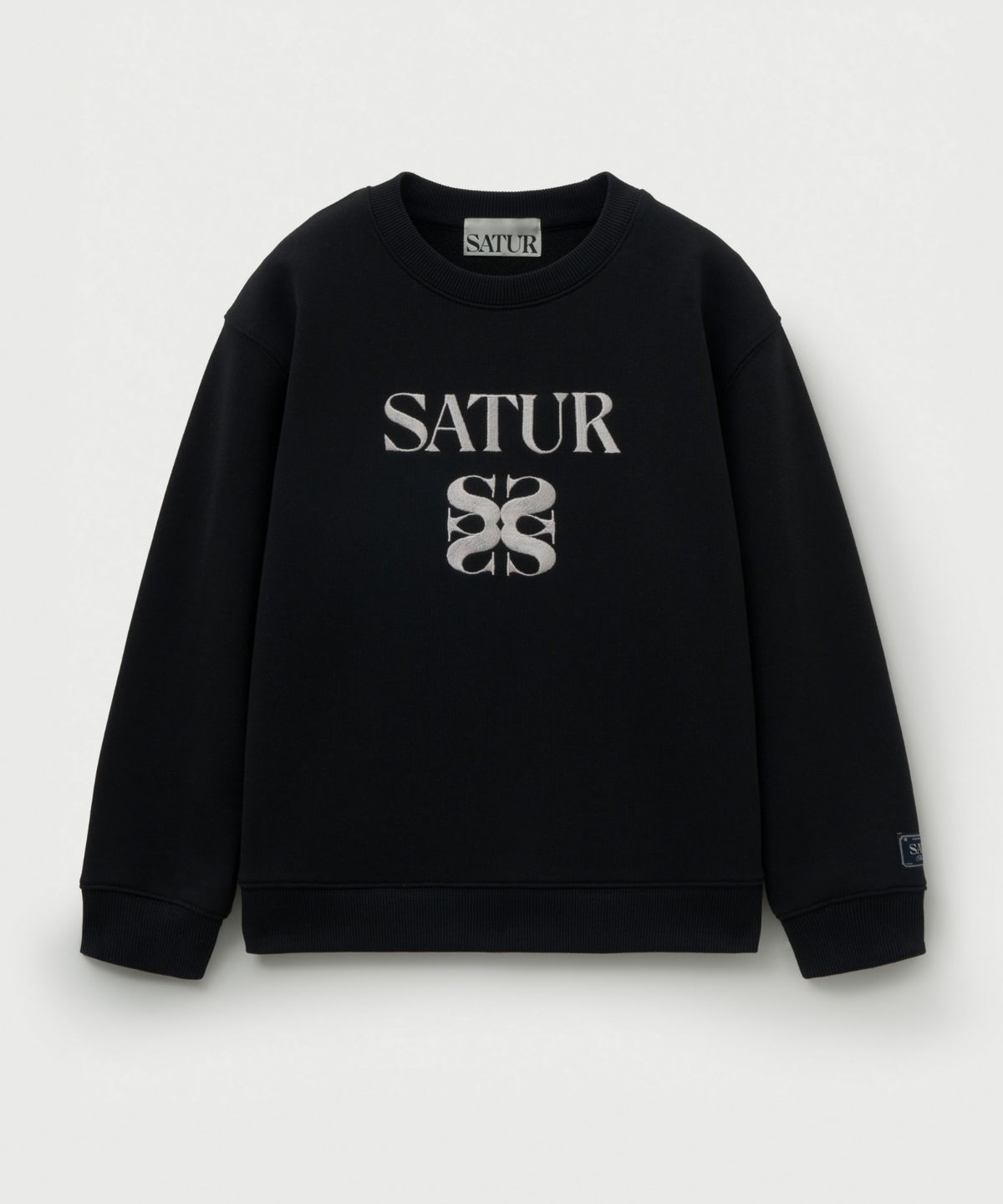 세터 키즈(SATUR KIDS) (K) 클래식 로고 스웨트셔츠 블랙 핑크