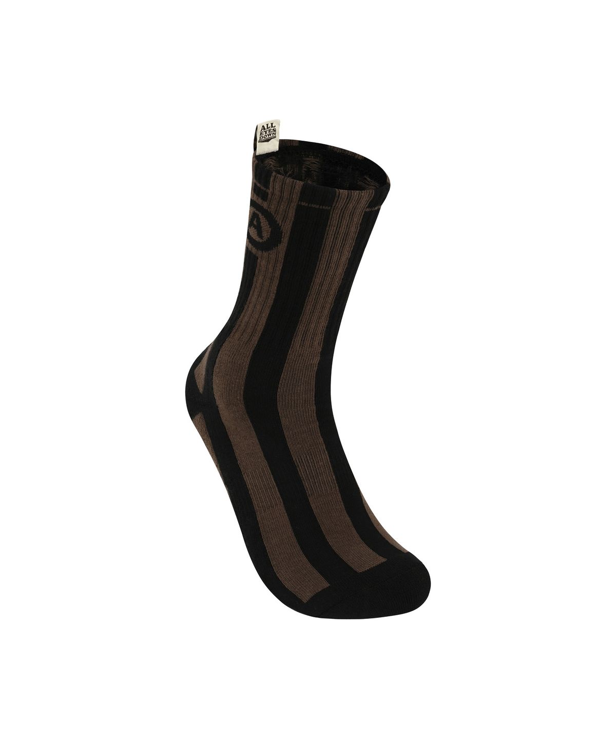올아이즈다운(ALL EYES DOWN) A STRIPED SOCKS (BROWN)