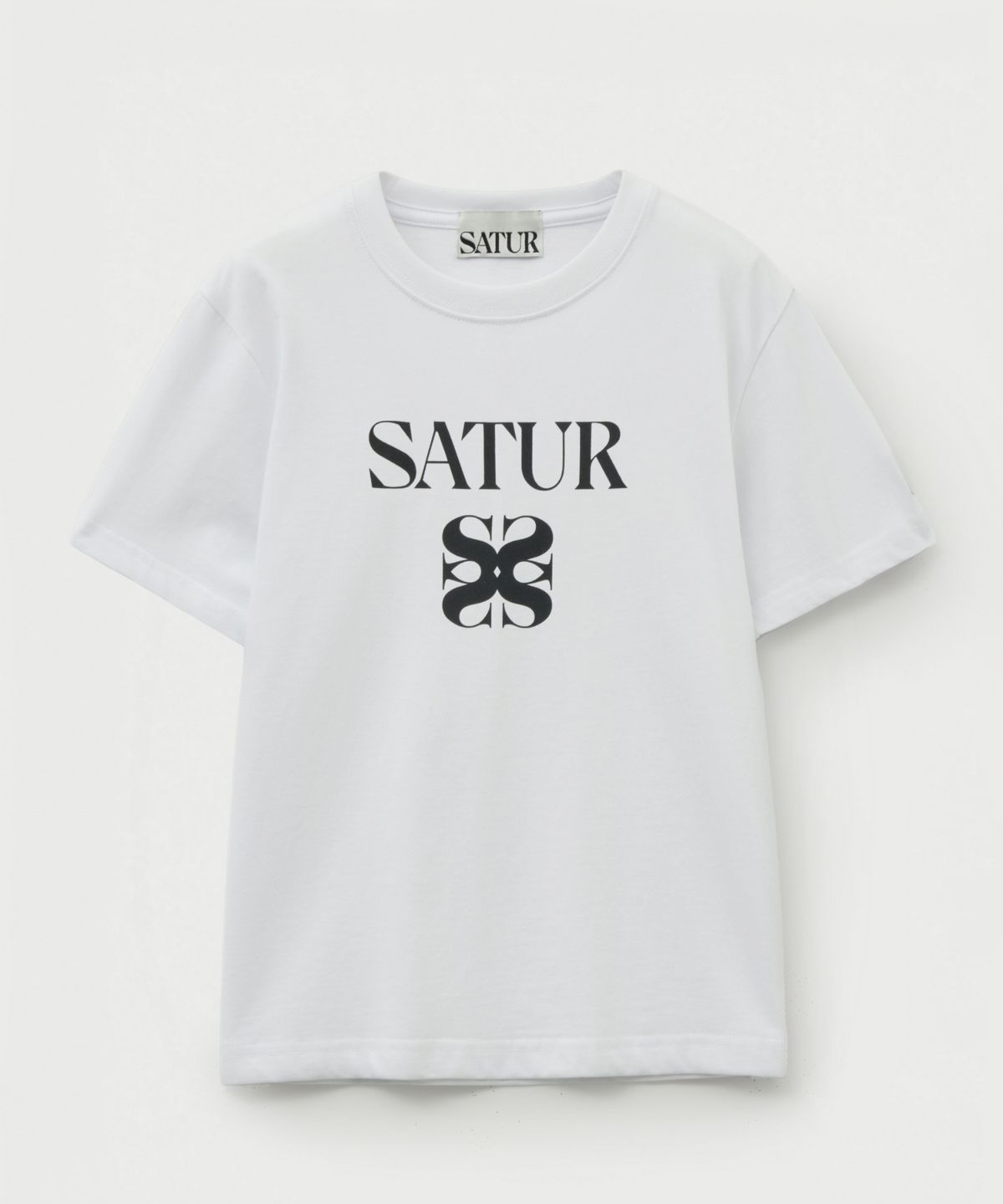 세터 키즈(SATUR KIDS) (K) 클래식 로고 반팔 티셔츠 화이트