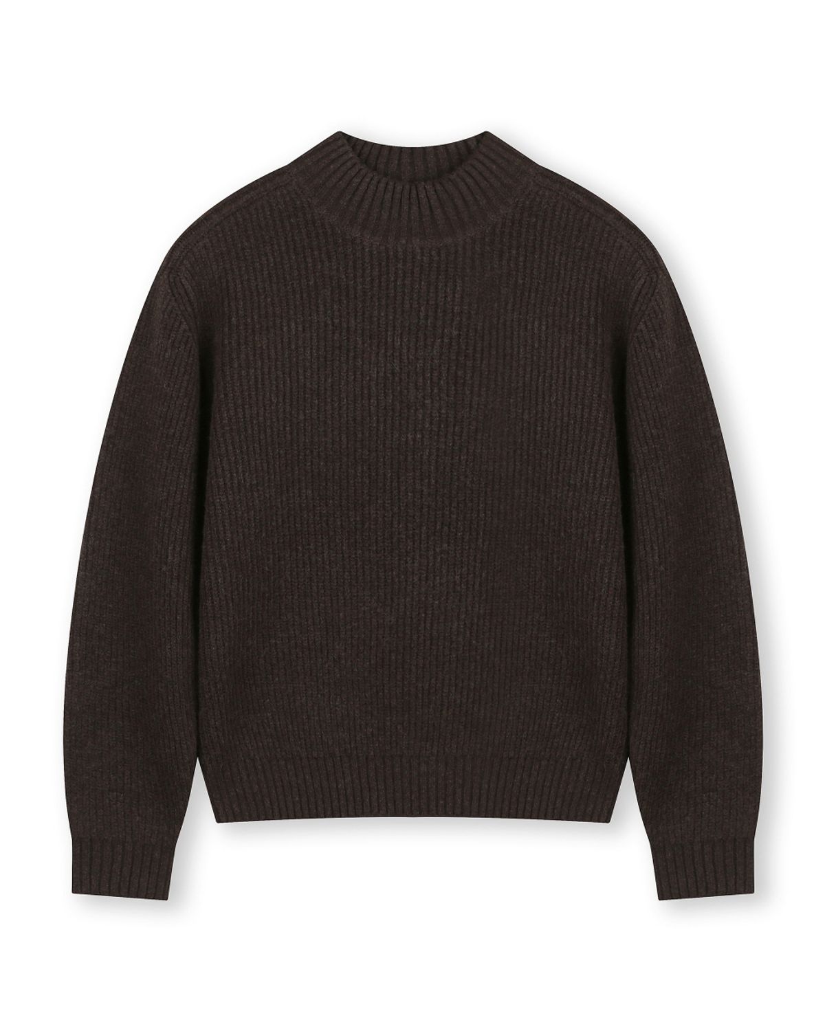 비슬로우(BESLOW) [비슬로우X패션튜브삭형]MOCK NECK SHORT SWEATER BROWN