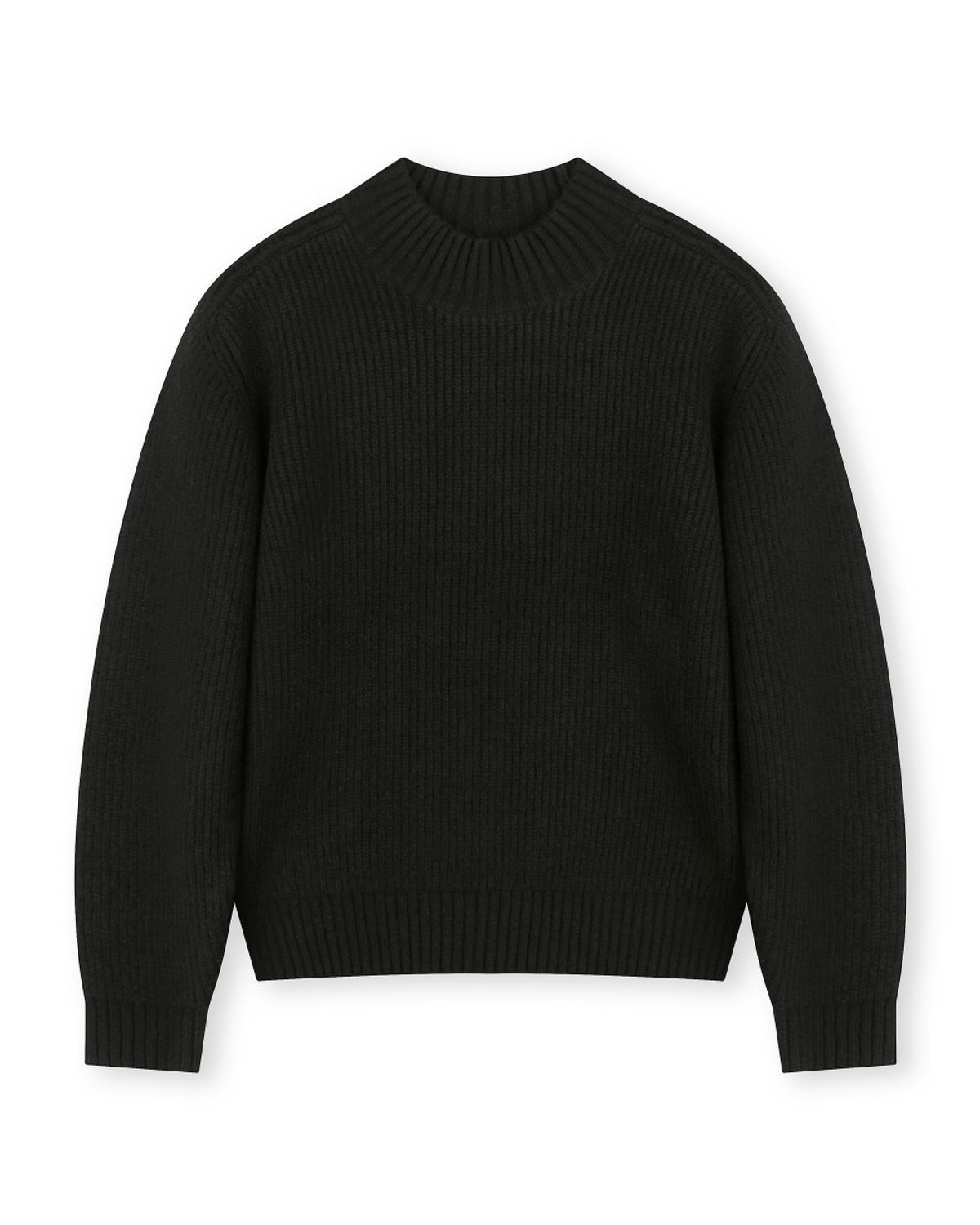 비슬로우(BESLOW) [비슬로우X패션튜브삭형]MOCK NECK SHORT SWEATER BLACK