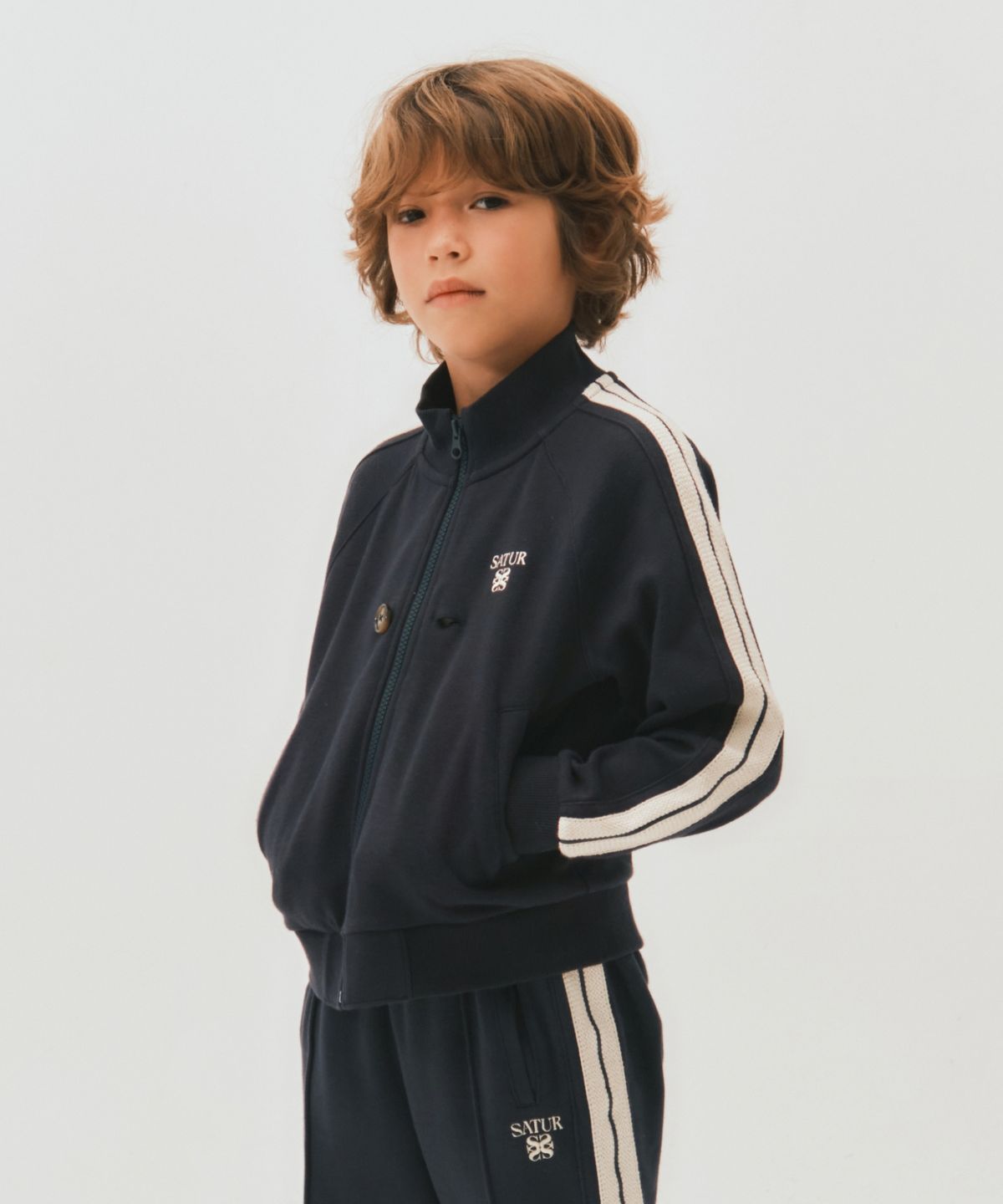 세터 키즈(SATUR KIDS) (K) 로턴 올 데이 트랙 집업 자켓 네이비