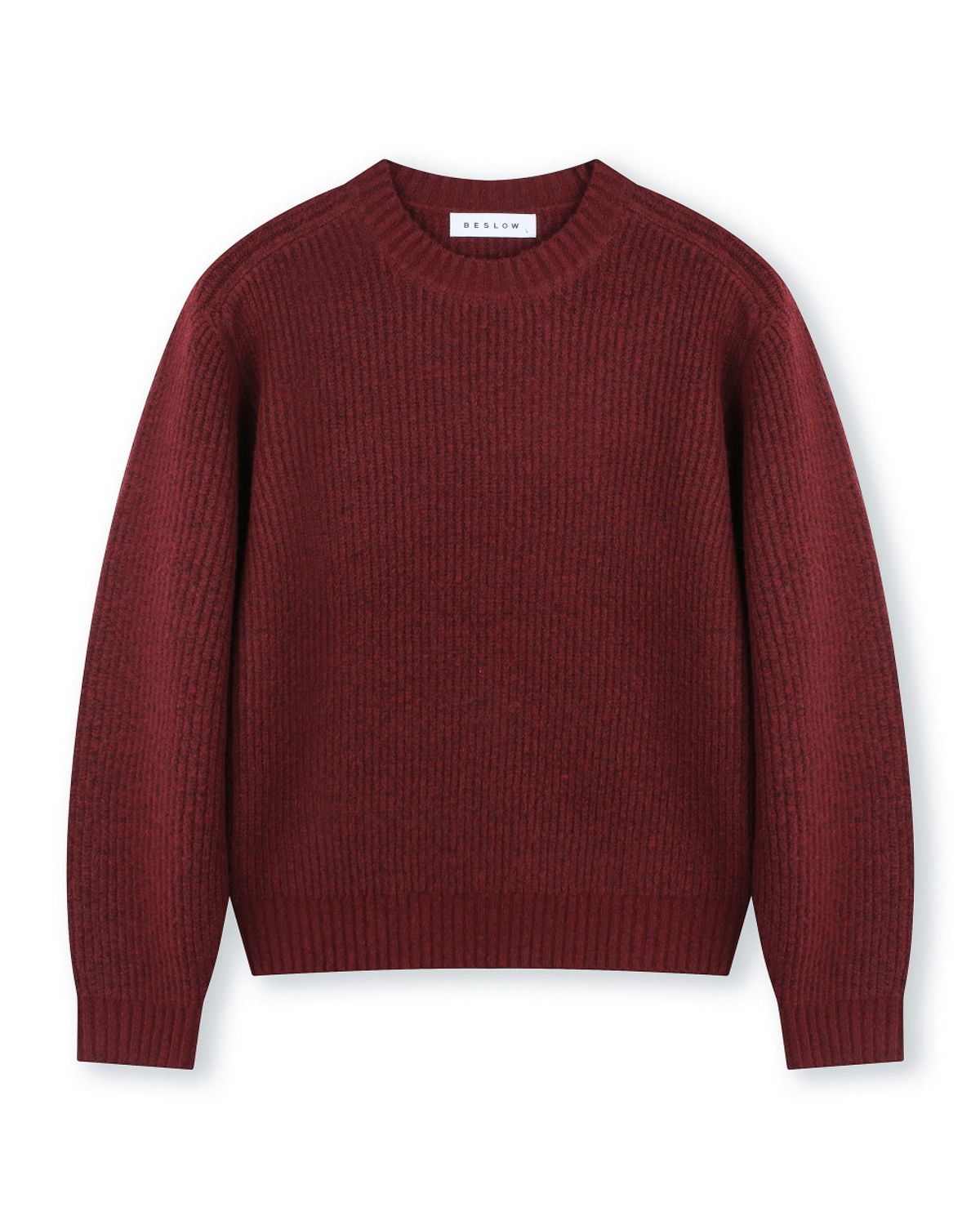 비슬로우(BESLOW) [비슬로우X패션튜브삭형]CREW NECK SHORT SWEATER BURGUNDY