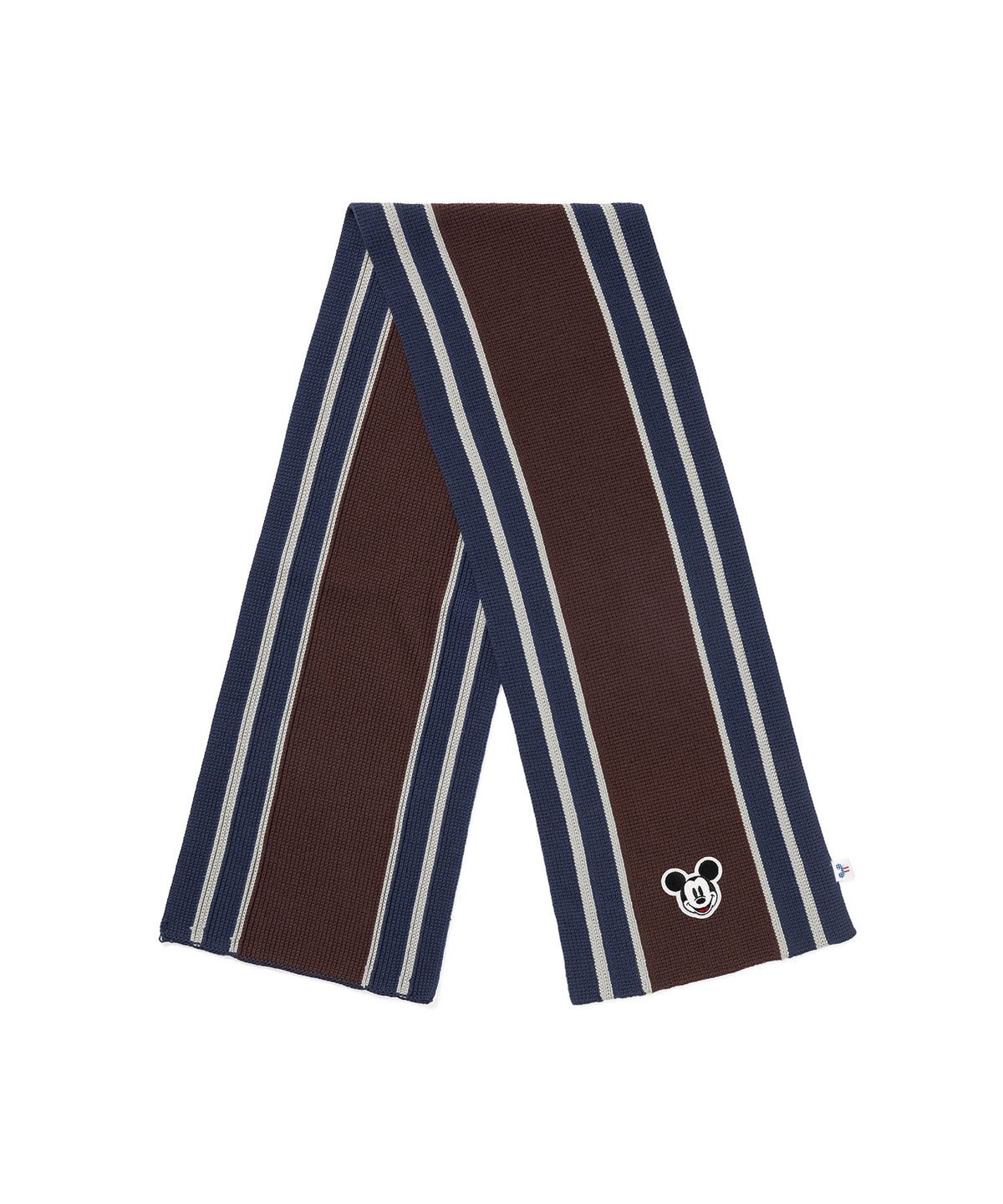 디스이즈네버댓(THISISNEVERTHAT) TNT_Mickey_Scarf Dusty Blue/Brown