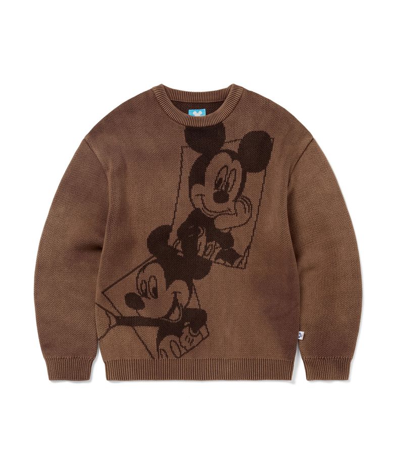 TNT_Mickey_Frame Knit Brown