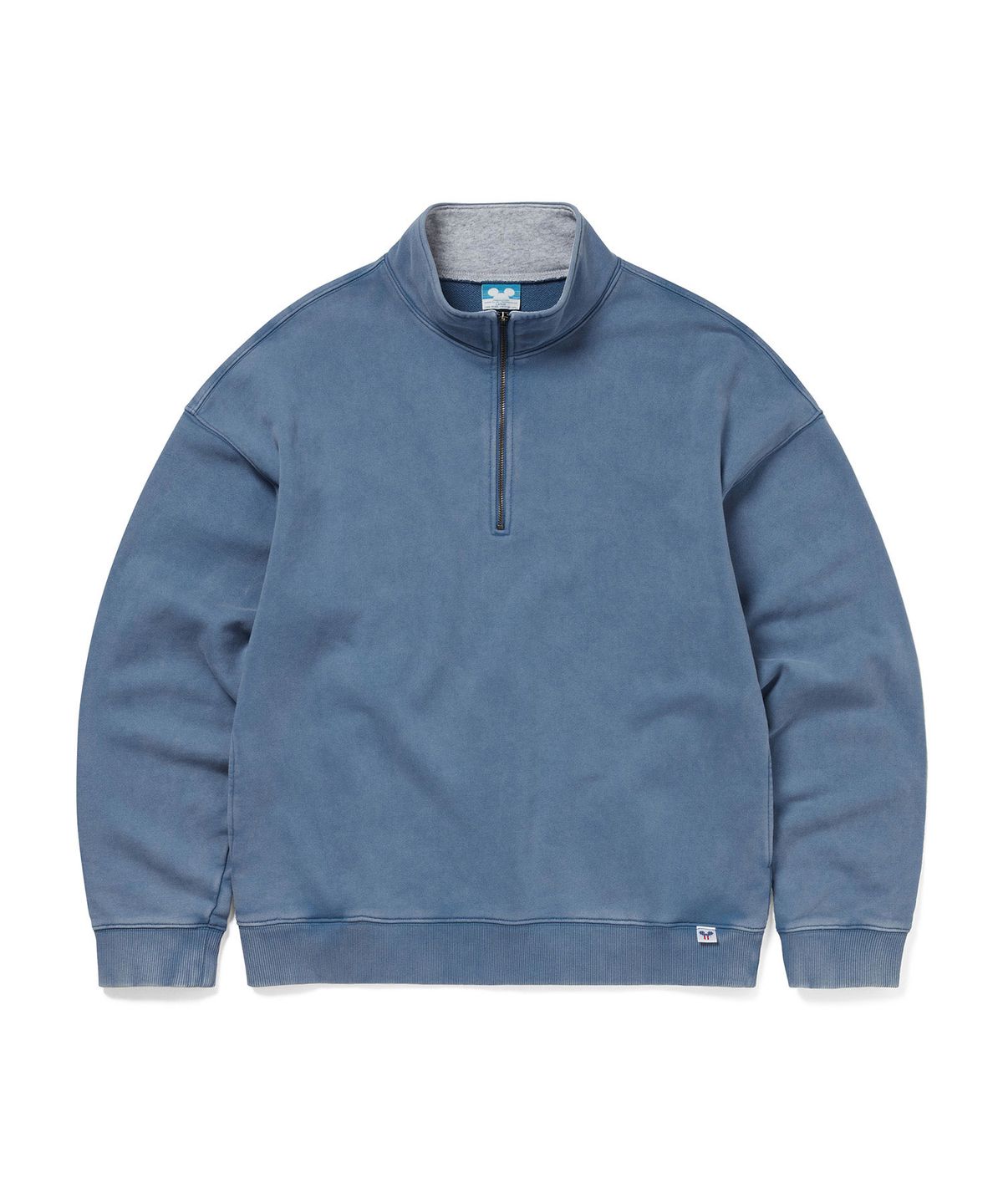 디스이즈네버댓(THISISNEVERTHAT) TNT_Mickey_Frame Half Zip Sweatshirt Dusty Blue