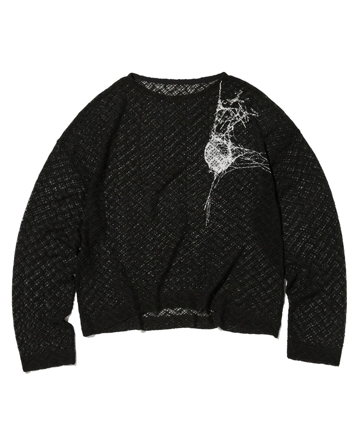 펀치드렁크파티즈(PUNCH DRUNK PARTIES) Spider Mesh Knit (BLACK)